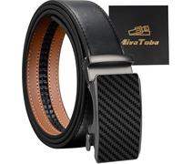 AivaToba Cintura in Pelle da Uomo, Cintura Scorrevole Regolabile con Fibbia Automatica per Pantaloni Casual da Uomo, Larghezza 34 mm.