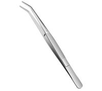 AIVEKE Pinzette in Acciaio Inossidabile - Pinzetta a Punta Curva Pinzette Multiuso Argento Precisione Pinze Curve Lunghe per Professionisti e Artigiani Domestici