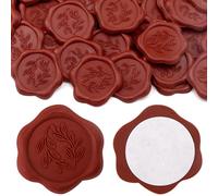 Aiviman Adesivi per sigilli in cera a forma di ramo di ulivo, 30 pezzi, colore rosso brunastro, ideali per confezioni regalo, inviti di nozze, biglietti di auguri, decorazioni natalizie