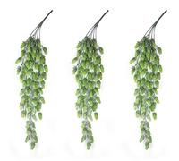 AIVORIUY 3pz Luppolo Artificiale Fiore Ghirlanda di Vite Finta Fiore Pianta Artificiale Appeso a Parete Vite Luppolo Smerigliato Verde Decorazione per Interni Esterni Portico Nozze Giardino Festa
