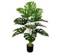 AIVORIUY Pianta Finte Interno Alberi Artificiali in Vaso Palma Piante Artificiali da Esterno Palme Soggiorno Decorazioni Camera da Letto Balcone Casa Ufficio Giardino (75cm Grande Monstera Verde)