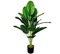 AIVORIUY Pianta Finte Interno Alberi Artificiali in Vaso Palma Piante Artificiali da Esterno Palme Soggiorno Decorazioni Camera da Letto Balcone Casa Ufficio Giardino (80cm Rossa Banana)