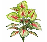 AIVORIUY Piante Artificiali da Interno all'aperto, Stelo e Foglie di Albero Tropicale in Plastica, Realistico Finte Areca Palma Giungla Verde Decorazione per Casa Pianta Giardino Ufficio 75cm Rosso