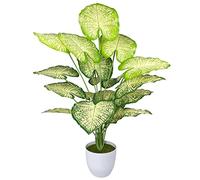 AIVORIUY Piante Finte da Interno Areca Palma Alberi in Vaso Piante Artificiali da Esterno Plastica Finta Pianta Foglia Soggiorno Decorazioni Camera da Letto Balcone (77cm Palme Bianche)
