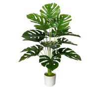 AIVORIUY Piante Finte da Interno Grandi Alberi Artificiali con Vaso, Piante Faux Verde Decorazione Casa Soggiorno Sala da Pranzo Ingresso Camera da Letto Ufficio Giardino (75cm Palma Monstera Grande)