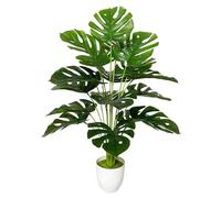 AIVORIUY Piante Finte Interno Areca Palma Piante Artificiali Albero Artificiale da Esterno Palma Finta Soggiorno Decorazioni della Casa Camera da Letto Balcone Ufficio (75cm Palma Monstera Grande)