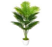 AIVORIUY Piante Finte Interno Areca Palma Piante Artificiali Albero Artificiale da Esterno Palma Finta Soggiorno Decorazioni della Casa Camera da Letto Balcone Ufficio (80cm Palmo Alto Grande)