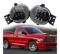 AIVYNA 1 Paio di Fari della Lampada della Nebbia Luce di Corsa 12V 24V per Il 2002-2008 Dodge RAM 1500 2500 3500 Dodge Durango 2004-2006,Nero