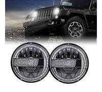 AIVYNA Fari A LED Rotondi da 7 Pollici con Fari Abbaglianti Omologati DOT con DRL per Jeep Wrangler JK LJ CJ TJ 1997-2016 2 Pezzi