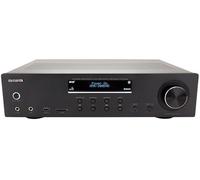 AIWA - AMR-200DAB Amplificatore Hi-Fi multifunzione, Bluetooth 5.0, Tuner DAB/FM, Phono In, Input audio, Mp3 Player da porte USB/SD, Telecomando, Colore Nero
