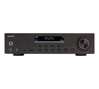 AIWA - AMR-200DAB Amplificatore Hi-Fi multifunzione, Bluetooth 5.0, Tuner DAB/FM, Phono In, Input audio, Mp3 Player da porte USB/SD, Telecomando, Colore Nero