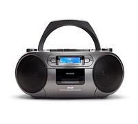 Aiwa BBTC-660DAB/MG: Radio Cassette Portatile con CD, Bluetooth e USB, registratore di cassetti, RDS, FM PLL, Dab+, Telecomando, Colore: Grigio metallizzato