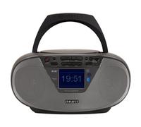 AIWA - BBTU-500DAB/BK Lettore CD Multifunzione, Bluetooth, Lettore CD/CDR/RW/MP3, Radio DAB+/FM, Lettore USB-MP3, Aux-in 3.5 mm, Cuffia 3.5 mm, Funzioni Orologio/Sveglia, con Telecomando, Colore Nero