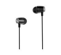 AIWA ESTM-30BK V2 - Microfono integrato, Controlli in linea, Cavo 1,2 m AURICOLARI, Nero