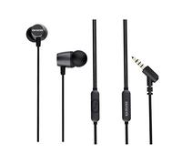 AIWA ESTM-30BK V2 - Microfono integrato, Controlli in linea, Cavo 1,2 m AURICOLARI, Nero