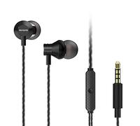Aiwa - ESTM-50BK Auricolari Stereo In-Ear, Leggeri e Compatti, con Telecomando, con Microfono Vivavoce, Audio di Qualità, Connettore Placcato Oro da 3,5’’, Colore Nero