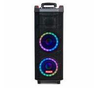 Aiwa KBTUS-608 Altoparlante Bluetooth portatile con Karaoke 600W + 2 microfoni