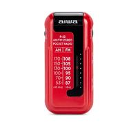 Aiwa radio personale analogico rossa con cuffie e display analogico