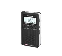AIWA RSD-45BK Radio Digitale Portatile Am/FM con Altoparlante, Ricerca Automatica ATS, Tecnologia DSP, Display LCD con Orologio e Allarme, Radio tascabile Compatta con Cuffie