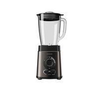 AIWA SABERU 1800 ATB-1800 - Frullatore a tazza 1800 W, caraffa in vetro 1,8 l, 6 lame Satoku, 3 programmi (ghiaccio, pulso, autopulizia), controllo variabile, autopulente automatico. Colore: acciaio