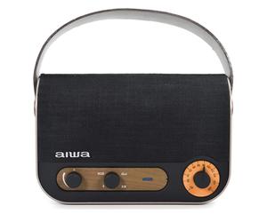 Aiwa Vintage Style Portable Radio & Speaker (Fm/Usb/Aux/Bt) NUOVO