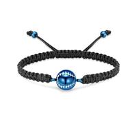 AIWENXI Bracciale da calcio per ceneri intrecciato corda urna bracciali per uomini donne in acciaio inox commemorativo cenere bracciali ricordi regali regali, 1.57, Senza Gemstone