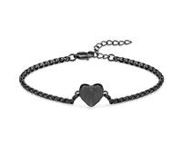 AIWENXI Braccialetti di cremazione per cenere, a forma di cuore, urna, per uomini, donne, in acciaio inox, regolabile, per animali domestici, memoria, cenere, 1.57, Senza Gemstone