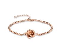 AIWENXI Braccialetti per cremazione di fiori di rosa per cenere fiore urna bracciali in acciaio inox ricordo memoriale cenere braccialetto per uomini e donne, 1.57, Senza Gemstone