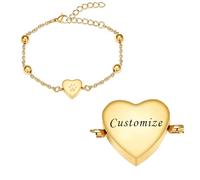 AIWENXI Braccialetto per ceneri con zampe di cane, per uomini e donne, a forma di cuore, gioiello commemorativo per animali domestici