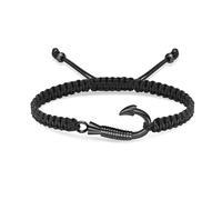 AIWENXI Bracciali con gancio di pesce, per cenere, mini gancio di pesce, corda intrecciata, urna, bracciali per uomini, in acciaio inox, cenere, ricordi, bracciali per animali domestici, 1.57, Senza