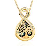 AIWENXI Collane con urna dell'infinito per ceneri albero della vita cremazione commemorativa per ceneri ciondolo per uomini donne in acciaio inossidabile Love One Cremazione gioielli ricordi collane