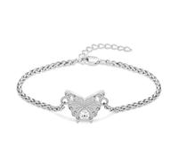 AIWENXI Cremazione gioielli farfalla urna bracciale per cenere per uomini donne in acciaio inox cuore pietra portafortuna cremazione monumento ricordi urna bracciale medaglione, 1.57, Senza Gemstone