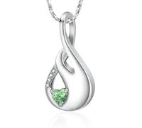 AIWENXI Cristallo Infinity Creazione Gioielli Urna Collane per Cenere Cuore Amore Un Memoriale Cenere Ciondolo In Acciaio Inossidabile Cenere Umana Collane Memoriali per Le Donne, Acciaio inossidabile