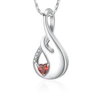 AIWENXI Cristallo Infinity Creazione Gioielli Urna Collane per Cenere Cuore Amore Un Memoriale Cenere Ciondolo In Acciaio Inossidabile Cenere Umana Collane Memoriali per Le Donne, Acciaio inossidabile