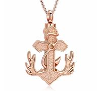 AIWENXI Croce Urna Collane per Cenere, Anchor Cenere, Gioielli in Acciaio Inossidabile, Tipo Celtico, Cenere, Ciondolo Memoriale, Collane per Uomini Donne, Acciaio inossidabile