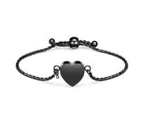 AIWENXI Cuore Cremazione Gioielli Urna Braccialetti per Cenere Regolabile Memoriale Cenere Bracciale per Le Donne In Acciaio Inox Cenere Bracciali Ricordi Gioielli, 1.57, Senza Gemstone