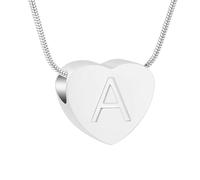 AIWENXI Gioiello per ceneri, con ciondolo a forma di zampa, a forma di cuore, gioiello commemorativo per animali domestici, cane, gatto, regalo per amanti degli animali domestici, Acciaio inossidabile