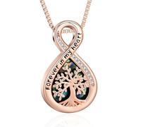 AIWENXI Infinito Urna Collane per Cenere Albero della Vita Cremazione Memoriale Cenere Ciondolo In Acciaio Inox Amanti Memoriale Cremazione Gioielli Ricordi Collane, Acciaio inossidabile
