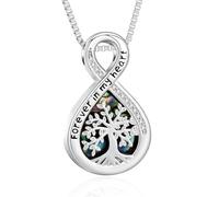 AIWENXI Infinito Urna Collane per Cenere Albero della Vita Cremazione Memoriale Cenere Ciondolo In Acciaio Inox Amanti Memoriale Cremazione Gioielli Ricordi Collane, Acciaio inossidabile