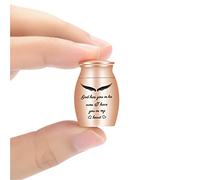 AIWENXI Piccola urna per cremazione - Keepsake per cenere, mini cremazione per persone o animali domestici, supporto Memorial (oro rosa)