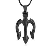 AIWENXI Urne Collane per ceneri a tre denti cremazione gioielli in acciaio inox Memoriale Memoriale Animale domestico Umana Cenere Urne Collane Pendenti Gioielli per Uomini Donne, Acciaio inossidabile