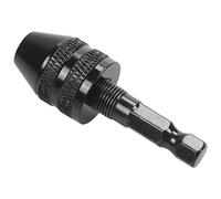 Aiwjeakh 0.3-3.6mm impatto chuck cacciavite keyless Cle adattatore 1/4 "coda nera Drill