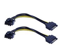 Aiwjeakh 10 cavi di alimentazione da 15 pin a 8 pin (6 + 2) PCI-E di alimentazione da 20 cm, da 15 pin a 8 pin, 18 AWG