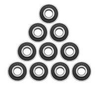 Aiwjeakh 10 pezzi 608 - Longboard cuscinetti integrati per skateboard, cuscinetti per pattini in , 8 x 22 x 12,6 mm, nero