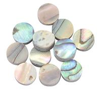 Aiwjeakh 12 pezzi di abalone di zelanda Lutero, intarsio di punti 6 mm, marcatore laterale