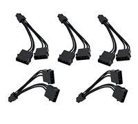 Aiwjeakh 5Pcs Dual Molex 4-Pin a 6 Pin PCI-E Cavi Adattatore di Alimentazione per Scheda Video