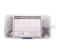 Aiwjeakh 80PCS 8Size Chiave Assortimento In Acciaio Set Metrico Mezza Luna Albero Drive Fasteners Industria Meccanica Diverse Dimensioni