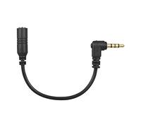 Aiwjeakh adattatore per microfono, 3,5 mm, 3 femmina a 4 TRRS , 90 gradi ad angolo retto, convertitore audio stereo