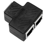 Aiwjeakh Adattatore splitter RJ45 a 2 porte, presa per connettore di prolunga Ethernet rete LAN, confezione da 1