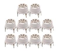 Aiwjeakh Base valvola a 7 pin per tubo a vuoto in plastica per B&W 6J1 6Z4 6X4 12AE6 6AT6 6BK6 12AV6 6AQ6 6J5 Hi-Fi Audio AMP 10 pezzi bianco